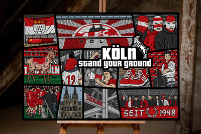 Köln Kunstleinwand "Stand your Ground"