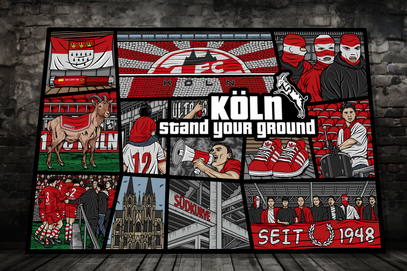 Köln Kunstleinwand "Stand your Ground"
