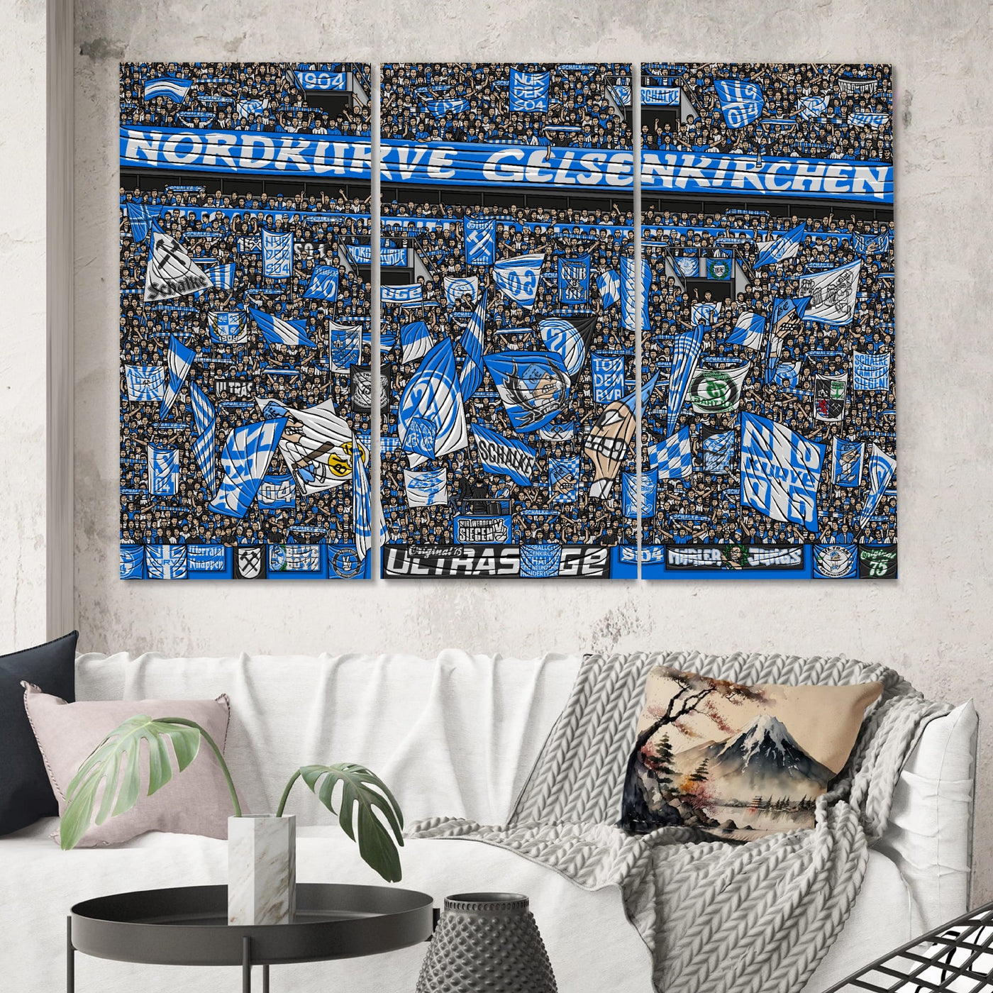 GE Leinwand-Dreiteiler "Nordkurve" (15 Exemplare)