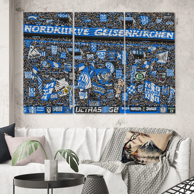 GE Leinwand-Dreiteiler "Nordkurve" (15 Exemplare)