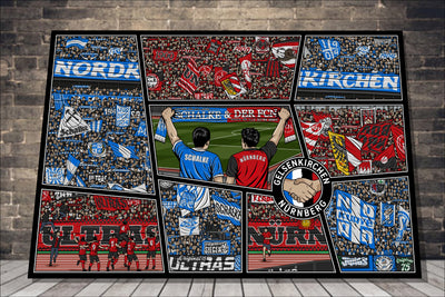 Nürnberg & Gelsenkirchen Leinwandbild "Freundschaft" (60 Exemplare)