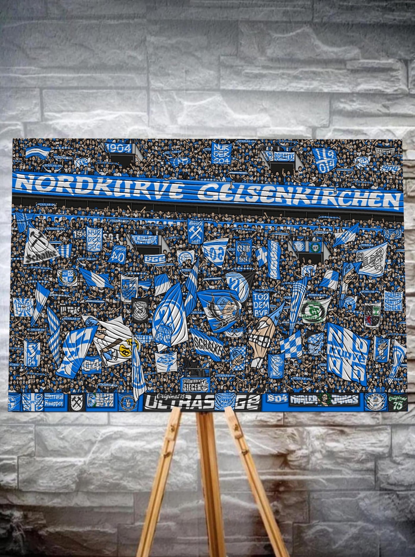 GE Kunstleinwand "Nordkurve" (Limitiert auf 80 Exemplare-Einmalige Erhöhung um 4x5 Bilder )