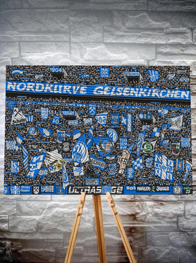 GE Kunstleinwand "Nordkurve" (Limitiert auf 80 Exemplare-Einmalige Erhöhung um 4x5 Bilder )