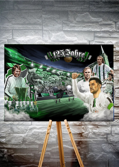 Mönchengladbach Leinwandbild "125 Jahre" (Limitiert auf 60 Exemplare)