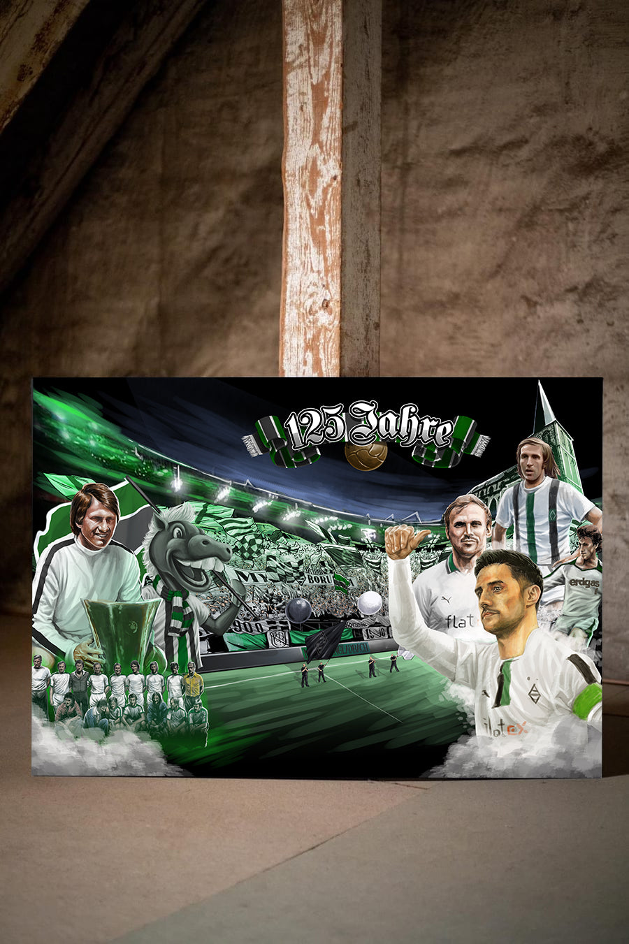 Mönchengladbach Leinwandbild "125 Jahre" (Limitiert auf 60 Exemplare)