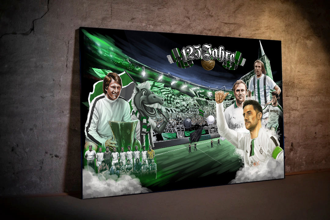 Mönchengladbach Leinwandbild "125 Jahre" (Limitiert auf 60 Exemplare)