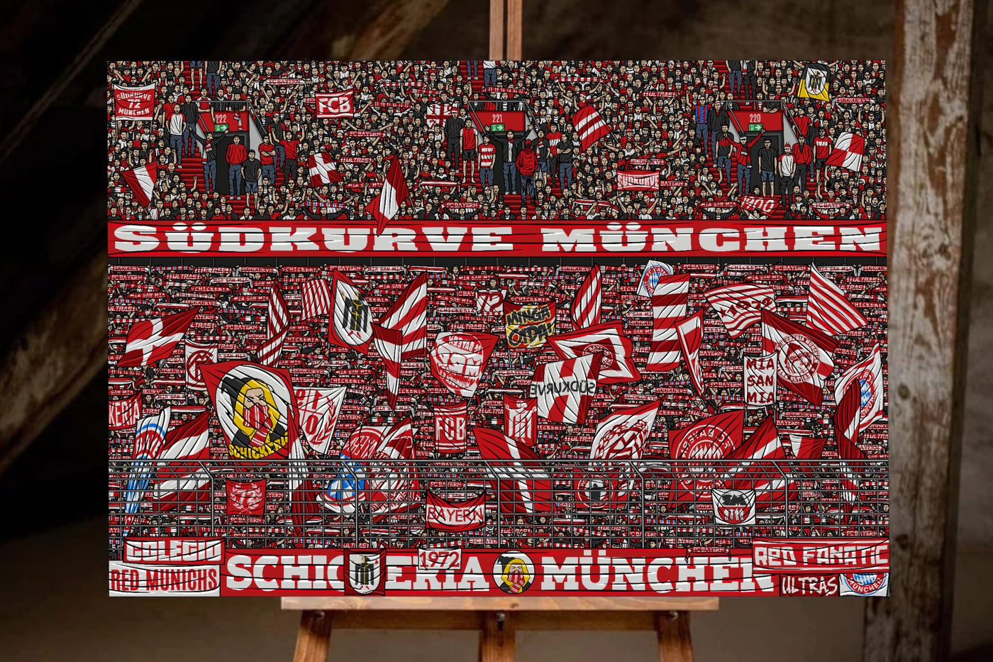 München Kunstleinwand "Ultras" (Limitiert auf 60 Exemplare)