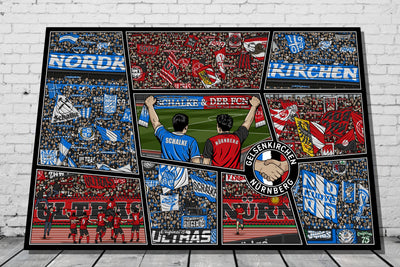 Nürnberg & Gelsenkirchen Leinwandbild "Freundschaft" (60 Exemplare)