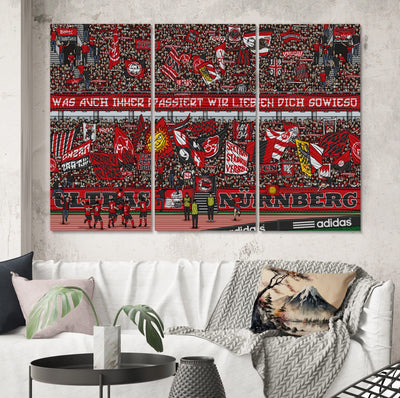 Dreiteiliges Nürnberg Leinwandset "Ultras" (Nur 10 Exemplare)