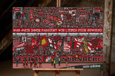 Nürnberg Kunstleinwand "Ultras" (Limitiert auf 60 Exemplare) Einmalige Erhöhung um 5 Exemplare !