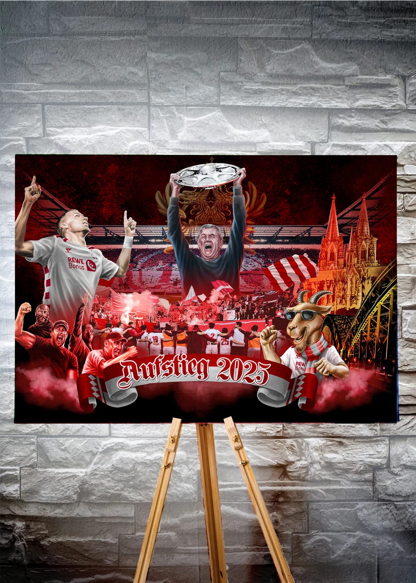 Köln Kunstleinwand "Aufstieg" (Version 2)