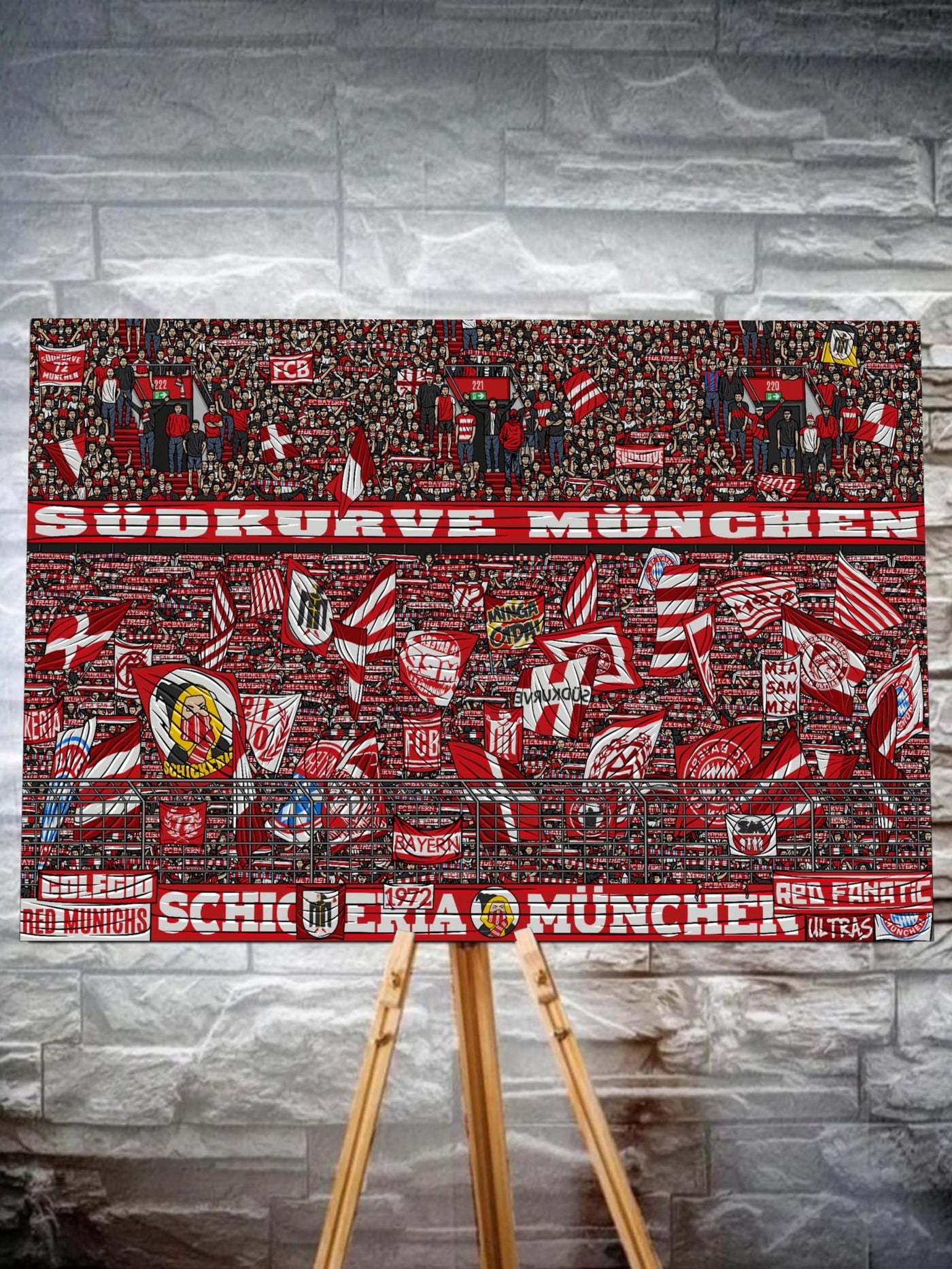 München Kunstleinwand "Ultras" (Limitiert auf 60 Exemplare)