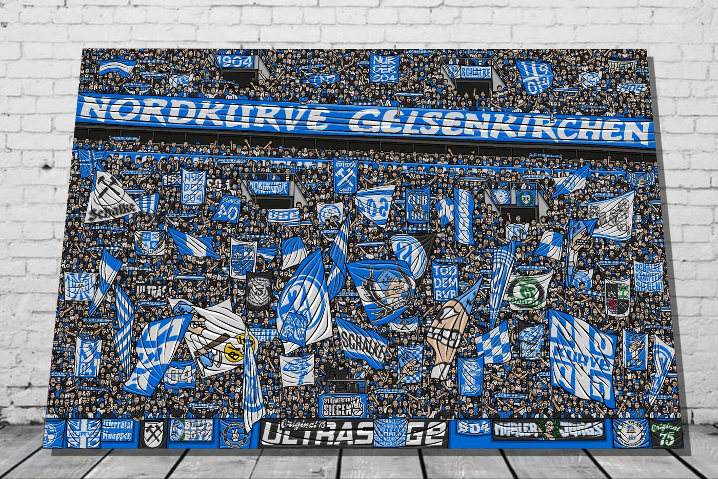 GE Kunstleinwand "Nordkurve" (Limitiert auf 80 Exemplare-Einmalige Erhöhung um 4x5 Bilder )