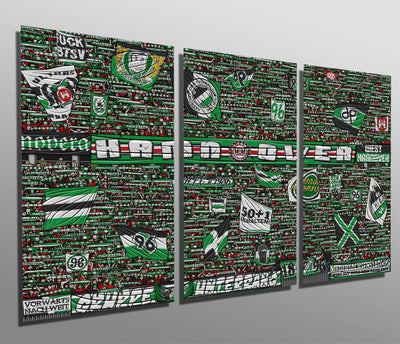 Dreiteiliges Hannover Leinwandset "Ultras" (Limitierte Sonderedition)