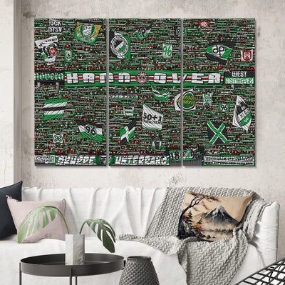 Dreiteiliges Hannover Leinwandset "Ultras" (Limitierte Sonderedition)