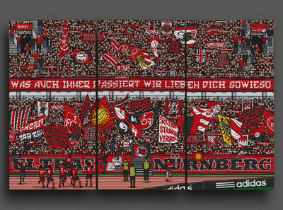 Dreiteiliges Nürnberg Leinwandset "Ultras" (Nur 10 Exemplare)