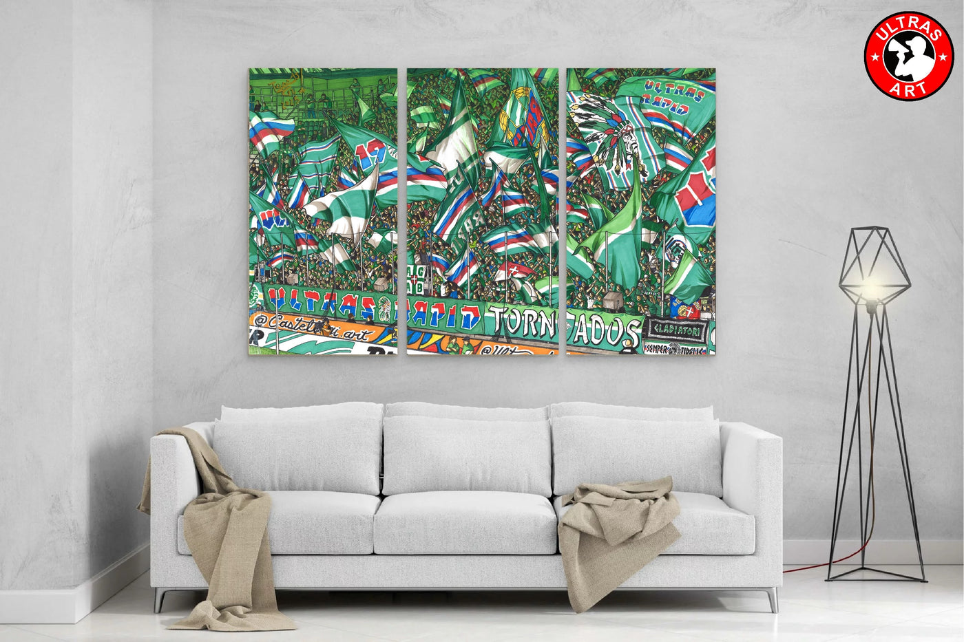 Rapid Leinwand-Dreiteiler "Ultras"