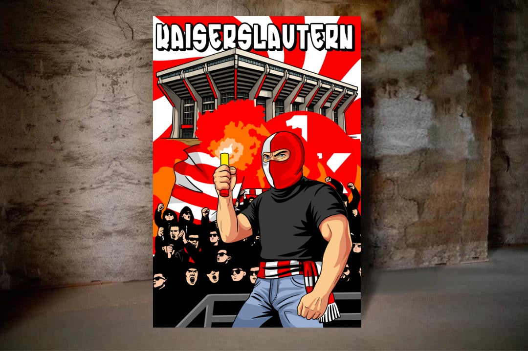 SALE ! Kaiserslautern Kunstleinwand "Supporter" (Nur 40 Exemplare)