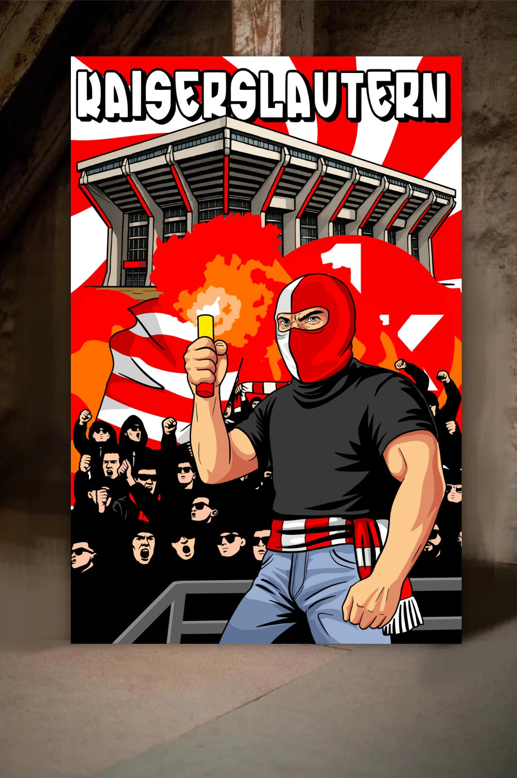 SALE ! Kaiserslautern Kunstleinwand "Supporter" (Nur 40 Exemplare)