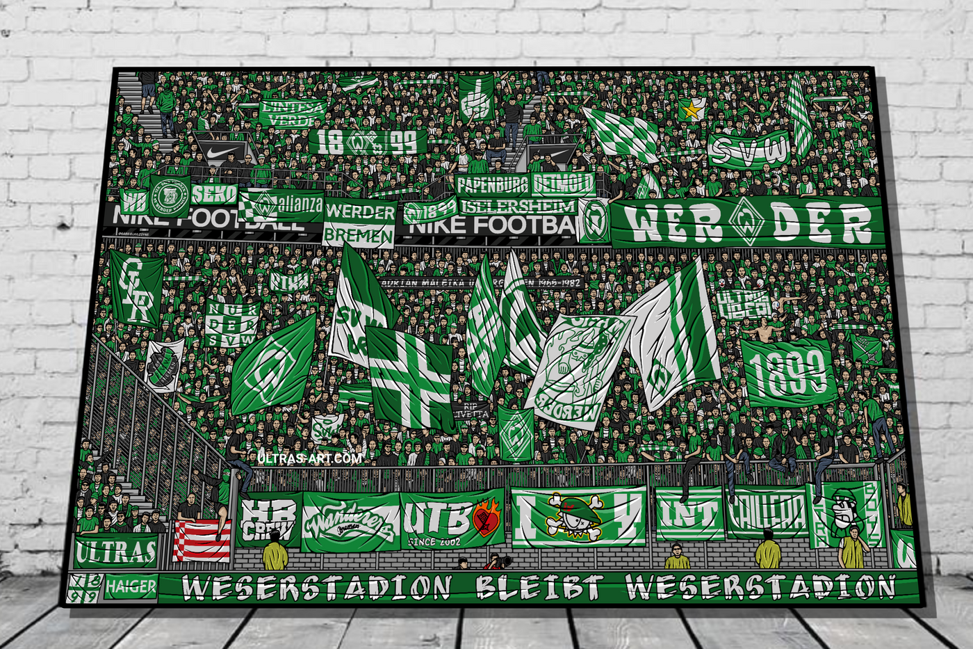 Limitierte Bremen Kunstleinwand "Ultras"