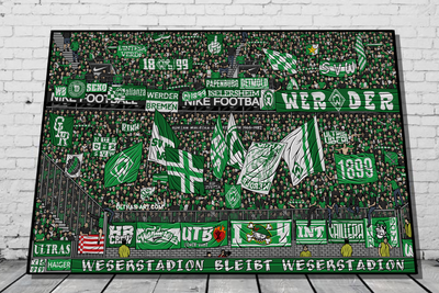 Limitierte Bremen Kunstleinwand "Ultras"