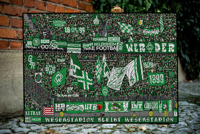 Limitierte Bremen Kunstleinwand "Ultras"