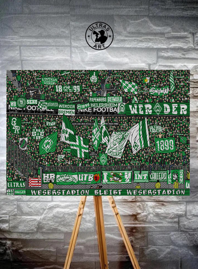 Limitierte Bremen Kunstleinwand "Ultras"