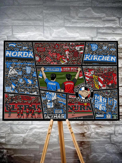 Nürnberg & Gelsenkirchen Leinwandbild "Freundschaft" (60 Exemplare)