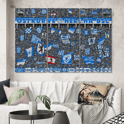 Dreiteilges Leinwandset "Ultras Berlin"