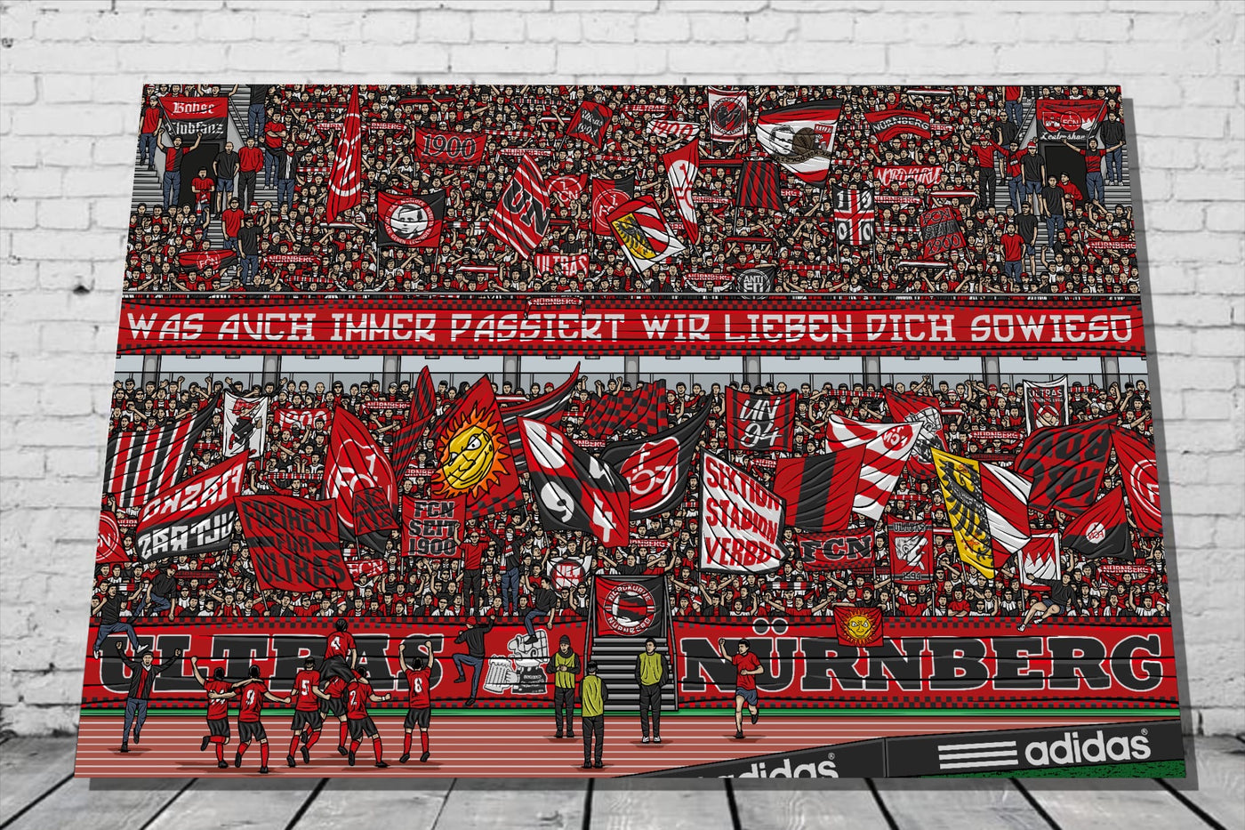 Nürnberg Kunstleinwand "Ultras" (Limitiert auf 60 Exemplare) Einmalige Erhöhung um 5 Exemplare !