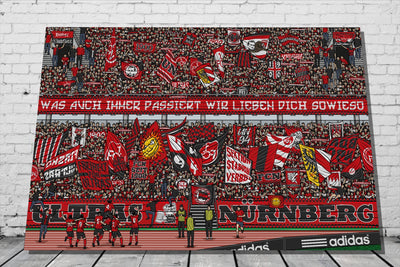 Nürnberg Kunstleinwand "Ultras" (Limitiert auf 60 Exemplare) Einmalige Erhöhung um 5 Exemplare !