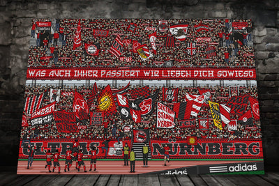 Nürnberg Kunstleinwand "Ultras" (Limitiert auf 60 Exemplare) Einmalige Erhöhung um 5 Exemplare !
