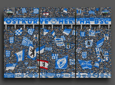 Dreiteilges Leinwandset "Ultras Berlin"