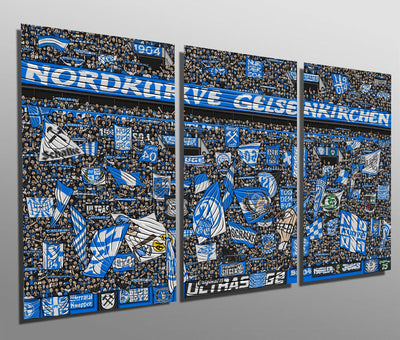 GE Leinwand-Dreiteiler "Nordkurve" (15 Exemplare)