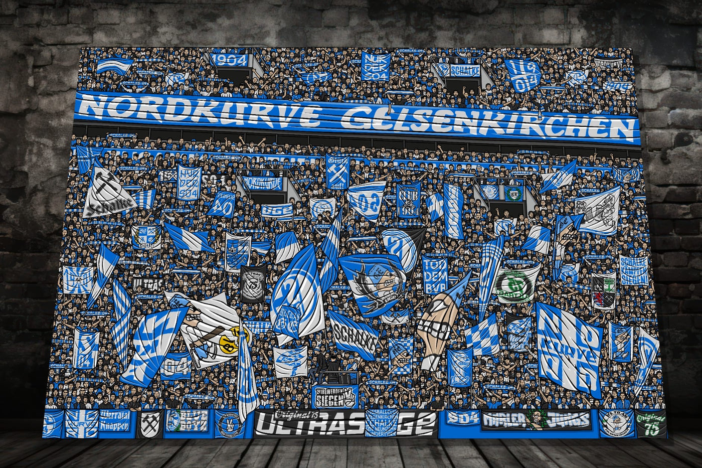 GE Kunstleinwand "Nordkurve" (Limitiert auf 80 Exemplare-Einmalige Erhöhung um 4x5 Bilder )