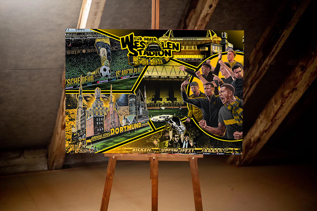 Dortmund Kunstleinwand "Für immer WS" ( Limitiert auf 60 Exemplare )