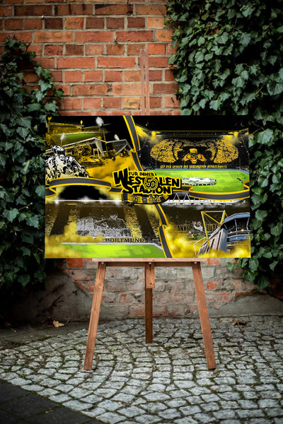 Limitiertes Dortmund Leinwandbild "50 Jahre WS" (Version 3)