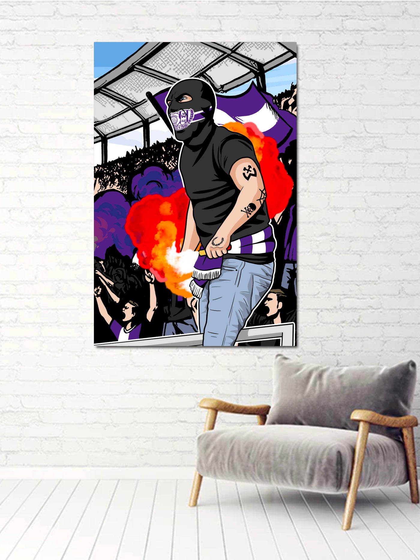 Aue Kunstleinwand "Ultras"