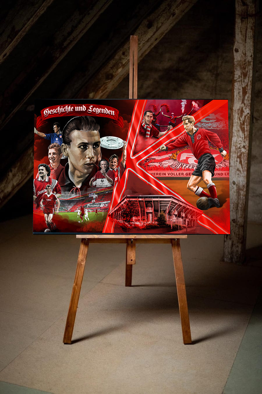 Kaiserslautern Leinwandbild "Master Collage" ( 60 Exemplare)