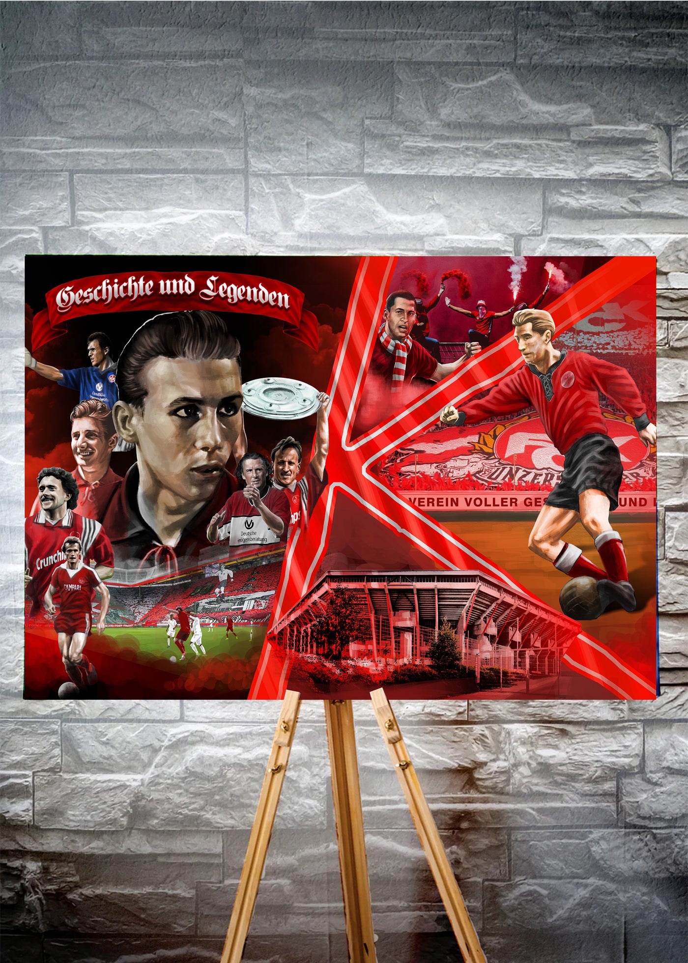 Kaiserslautern Leinwandbild "Master Collage" ( 60 Exemplare)