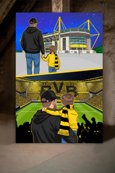 Dortmund Kunstleinwand "Vom Vater zum Sohn" (40 Exemplare)