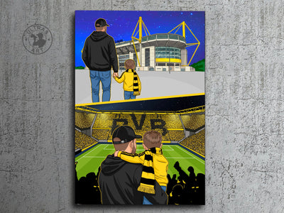 Dortmund Kunstleinwand "Vom Vater zum Sohn" (40 Exemplare)