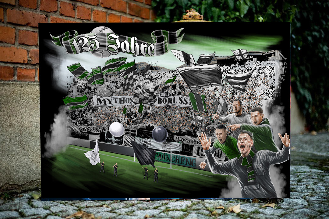 Mönchengladbach Kunstleinwand "125 Jahre"