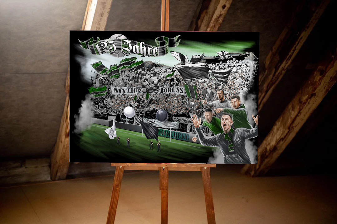 Mönchengladbach Kunstleinwand "125 Jahre"