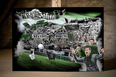 Mönchengladbach Kunstleinwand "125 Jahre"