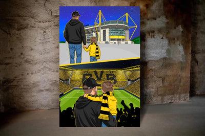 Dortmund Kunstleinwand "Vom Vater zum Sohn" (40 Exemplare)