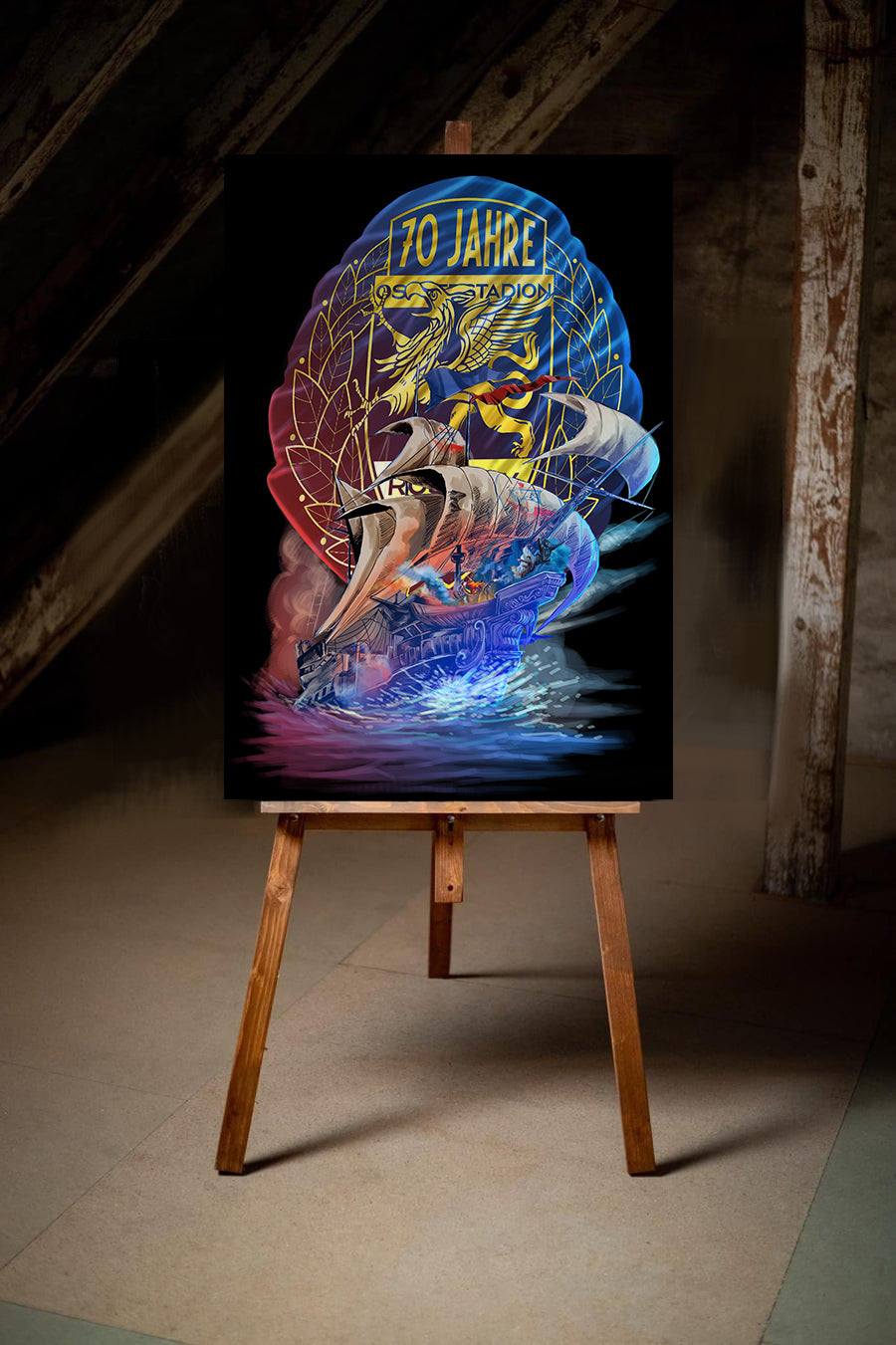 Sonderedition ! Rostock Leinwandbild "70 Jahre"