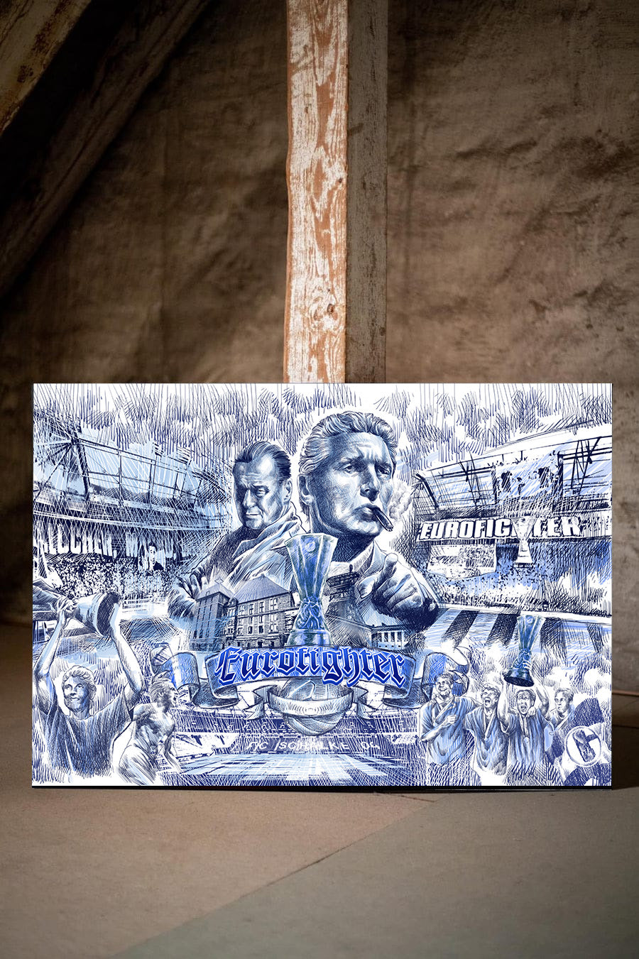 Gelsenkirchen Kunstleinwand "Eurofighter" Version 3 (60 Exemplare)