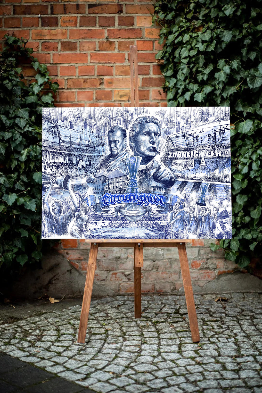 Gelsenkirchen Kunstleinwand "Eurofighter" Version 3 (60 Exemplare)