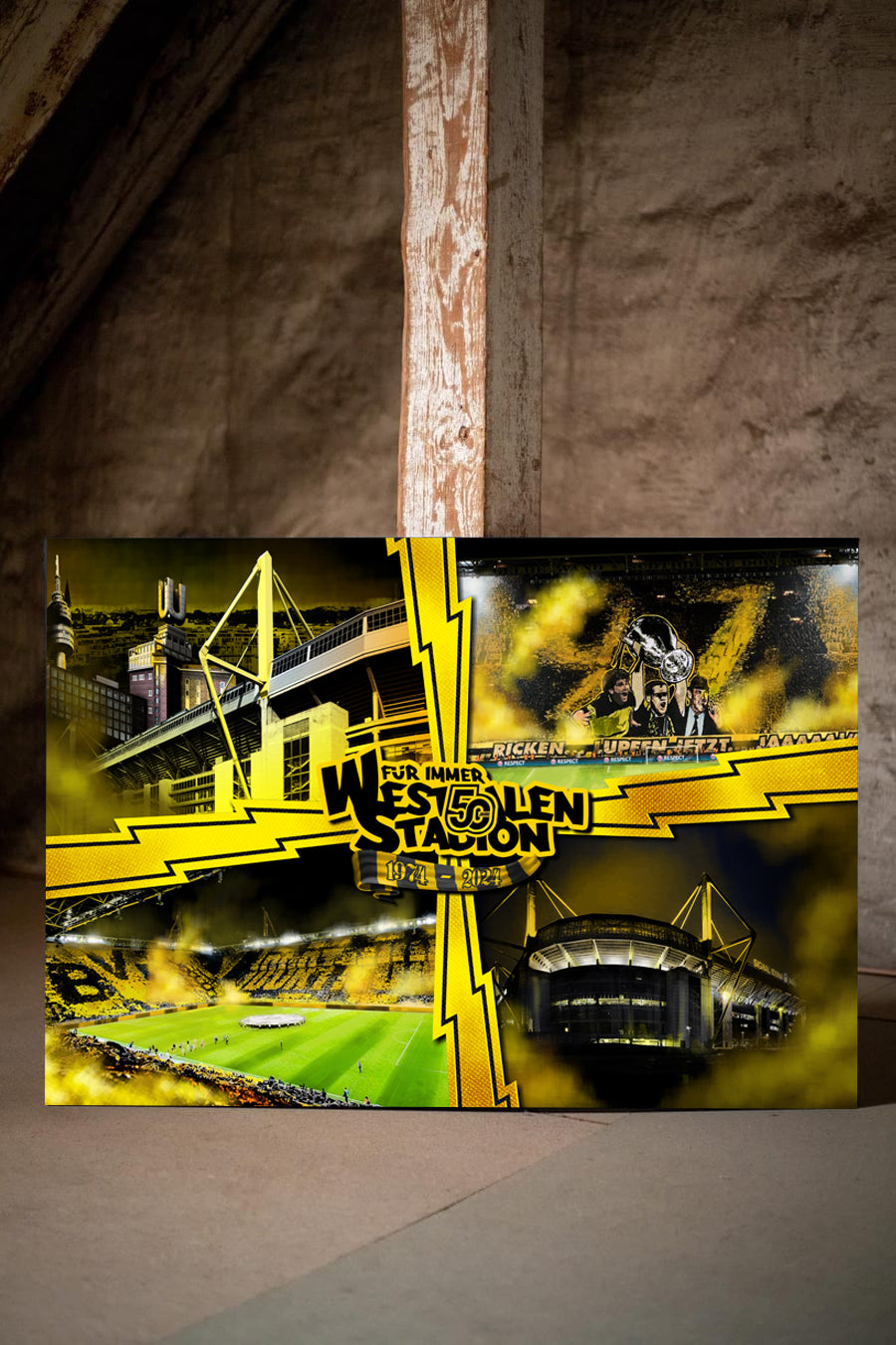 Limitiertes Dortmund Leinwandbild "50 Jahre WS" Volume 2